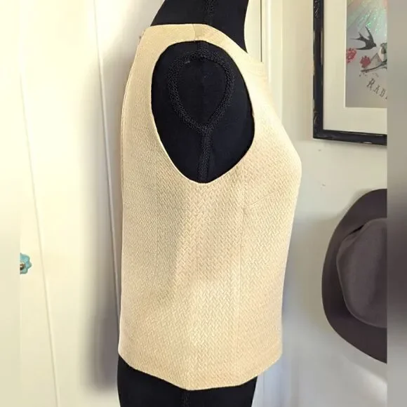 VTG MaxMara Pianoforte Wool Top 42 IT M Quiet Luxury Coastal 80s Chic Minimalist - Picture 5 of 11